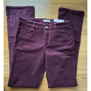 Ann Taylor LOFT NWT Womens Burgundy Corduroy Curvy Boot Cut Pants Sz 29T 8T $60